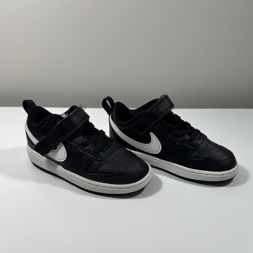 Nike Black and White Court Borough Low Sneaker